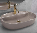 Opzetwastafel Rea Aura Ovaal Keramiek 60x43 Cm Beige