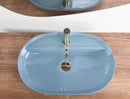 Opzetwastafel Rea Aura Ovaal Keramiek 60x43 Cm Blauw
