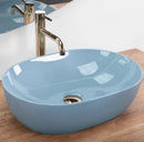 Opzetwastafel Rea Lisa Ovaal Keramiek Blauw