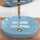 Opzetwastafel Rea Lisa Ovaal Keramiek Blauw