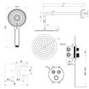 Inbouw thermostaat douchekraan (2-weg) Sapho (Mat Goud)