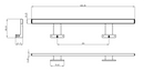 Serapa LED Badkamerlamp 9 w 230 v IP44 Abs Zwart - Technische Tekening