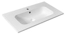 Sidra Cast Marble Wastafel 80x46 cm Wit