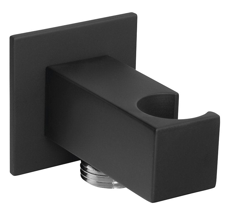 Sapho Handshower Holder Square Fixed With Shower Outlet Zwart Matt afbeelding 1