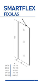 Smartflex Chroom Douchewand Inloopdouche diverse maten