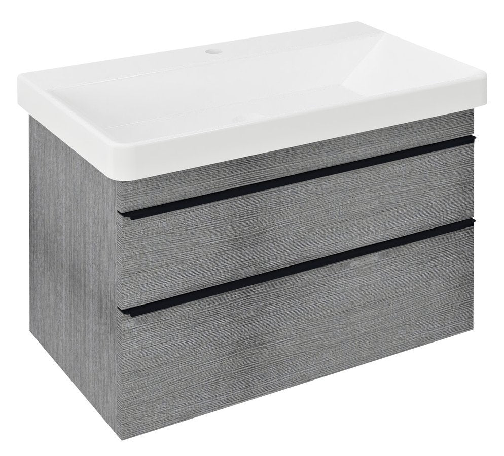 Sapho Sitia Badmeubel 75x45x50 Cm Zilver Eiken