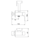 Inbouw bidetset met Muurkraan Doucheslang en Knijpbediening Chroom