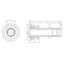 Urinoir Water Inlaatfitting (back supply) 1/2"
