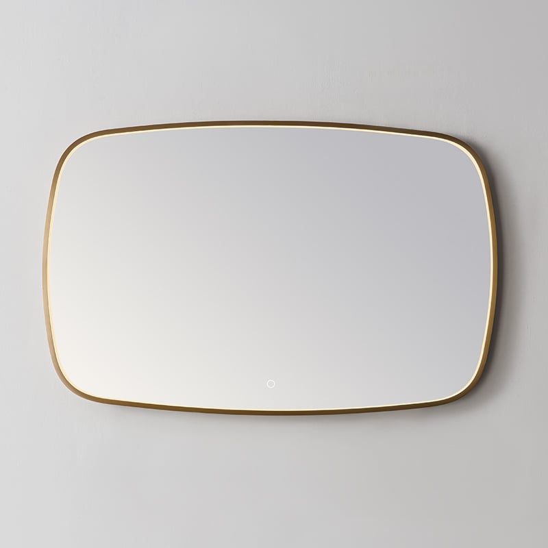 Spiegel element Luzi Geborsteld Goud 120x65x4,5 cm met LED verlichting