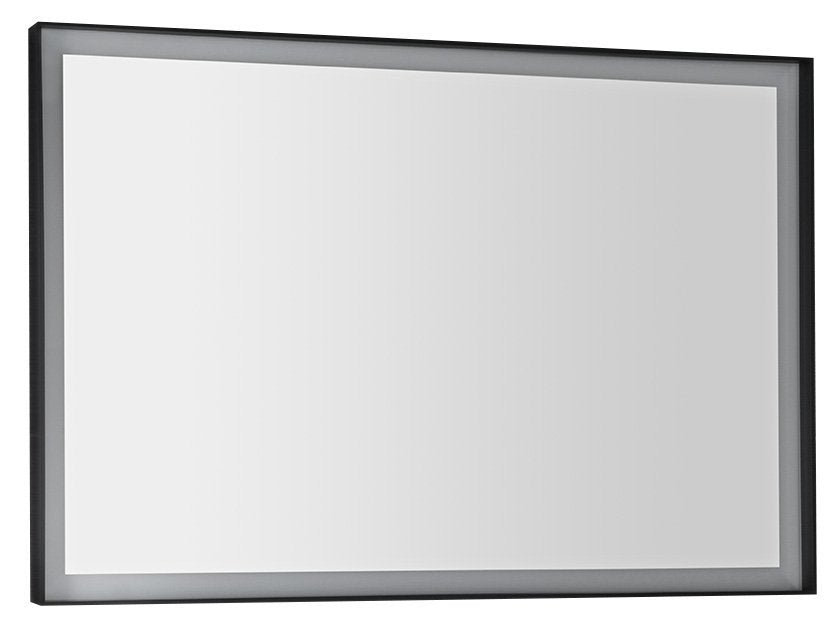 Sort LED Spiegel Met LED Verlichting 100x70 Cm Mat Zwart