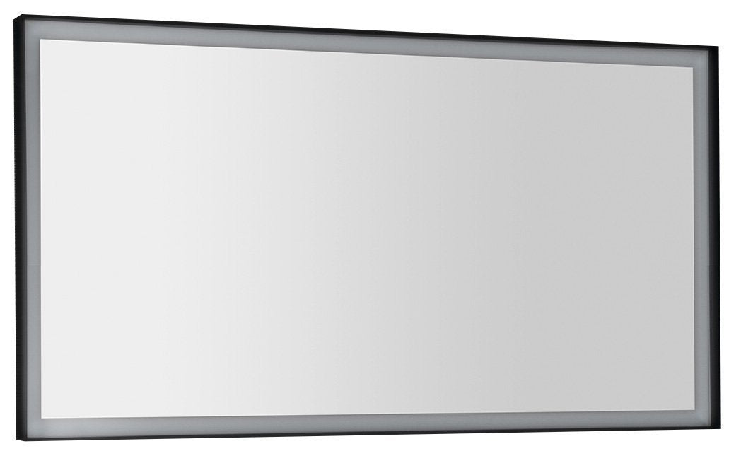 Sort LED Spiegel Met LED Verlichting 120x70 Cm Mat Zwart