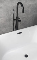 Bad Afvoerplug Set met overloop 6/4" Mat Zwart