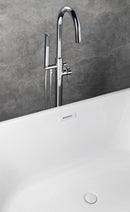 Bad Afvoerplug Set met overloop 6/4" Glans Wit