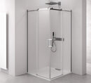 Thron Square Douchecabine Hoekinstap 120x110x200 Cm Met Schuifdeur Vierkante Wielen Chroom