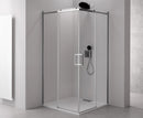 Thron Square Douchecabine Hoekinstap 120x110x200 Cm Met Schuifdeur Ronde Wielen Chroom