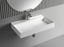 Sapho Opzetwastafel 80x45x15 Cm Gegoten Marmer Wit