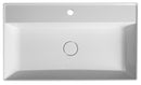 Sapho Opzetwastafel 80x45x15 Cm Gegoten Marmer Wit