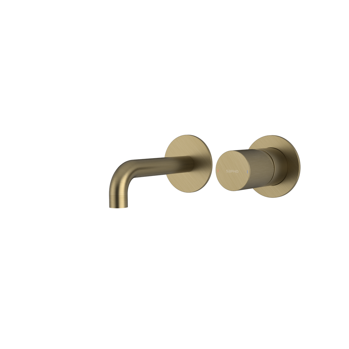 Sapho Ultratap 2-Gats Inbouw Wastafelkraan Uitloop 15 cm Mat Goud