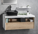 Abeline Rockstone Solid Surface Hoekplanchet Wit Mat 20x20 Cm - Sfeerbeeld