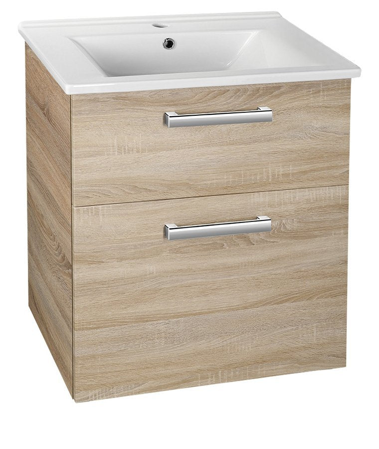 Sapho Vega Badmeubel 60x45x75 Cm Platin Eiken