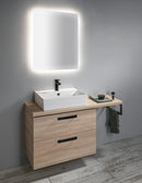 Sapho Vega Badmeubel 80x45x70 Cm Platin Eiken