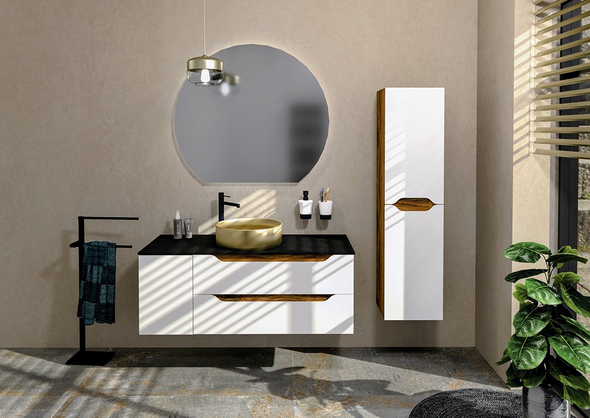 Sapho Wave Bijkast 30x50x45 Cm Cuneo Eiken