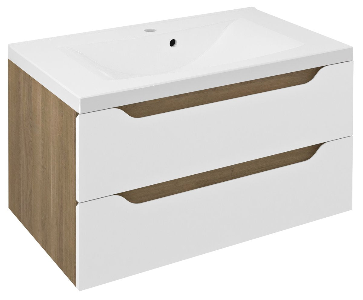 Sapho Wave Badmeubel 80x50x45 Cm Cuneo Eiken