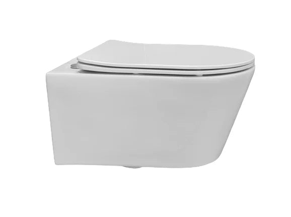 Rimfree Toilet 54Cm Luzi Easy Flush + Slim Zitting