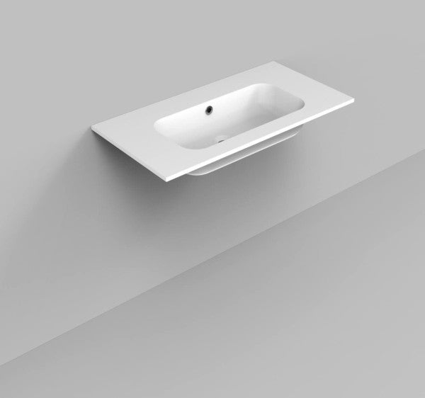 Arcqua Marble Wastafel 100x46 Wit met of zonder kraangat