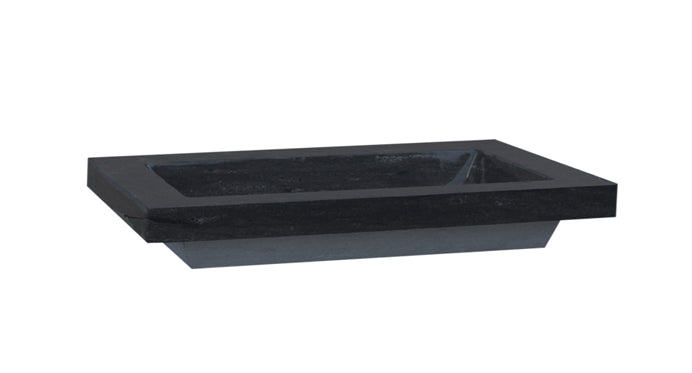 Wastafel natuursteen Trend Stone 100x47 2 kraangaten