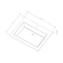 Wastafel natuursteen Trend Stone 100x47 2 kraangaten