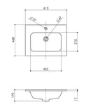Arcqua Pakaru Wastafel Keramiek Wit 1 Kraangat (120cm 2 kraangaten)