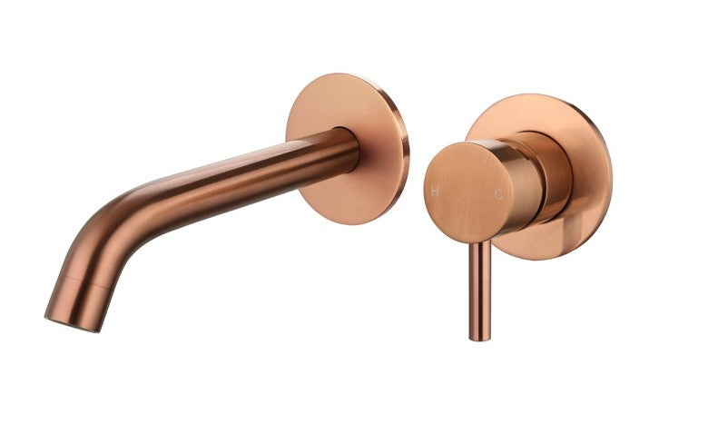 Luzi Wastafelmengkraan inbouw met box rond Brons