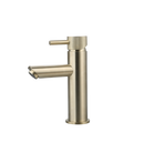 Luzi Wastafelmengkraan Mia Goud Geborsteld met geribbelde knop