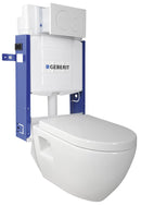 NERA Wandtoilet WC inclusief Geberit Inbouwframe + Drukknop