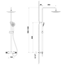 Opbouw doucheset thermostaat kraan Ribbd chroom cool touch