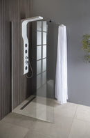 Aqualine Inloopdouche Douchewand Met Stabilisatiestang 70x190 Cm - Helder Glas