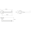 X-ROUND Toiletrolhouder Mat Zwart