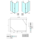 Douchecabine Zoom Line Mat Zwart 110x80 L/R variant