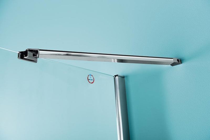 ZOOM Douchedeur Met Vaste Wand 1200mm Chroom