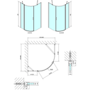 ZOOM LINE kwartronde douchecabine Rechts scharnierend chroom