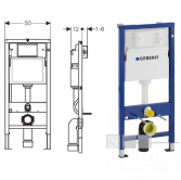 Geberit duofix UP100 basic inbouw toiletreservoir