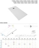 Lage douchebak composiet 120x90x3 mat wit Veroni Slate Flat