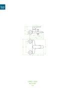 Eenhendel badmengkraan Luzi Alea met omstelinrichting