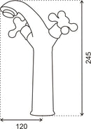 Wastafel mengkraan hoog Logé Luxor10 antiek brons