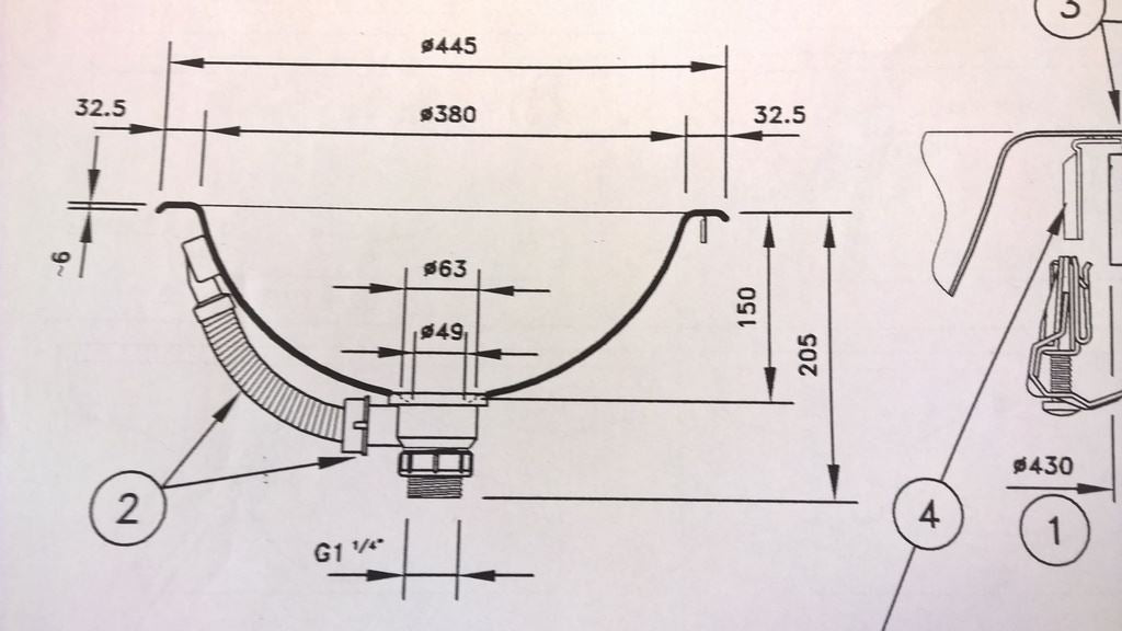 Franke waskom 44,5 centimeter verchroomd roestvrijstaal