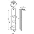 Douchepaneel Kerra Tore Black + massagejets