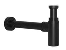 Sifon zwart 1 1/4" + muurrozet Logé black