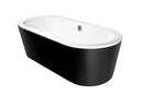 Kerra Zeus vrijstaand bad 180x80cm zwart wit