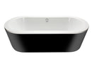 Kerra Zeus vrijstaand bad 180x80cm zwart wit